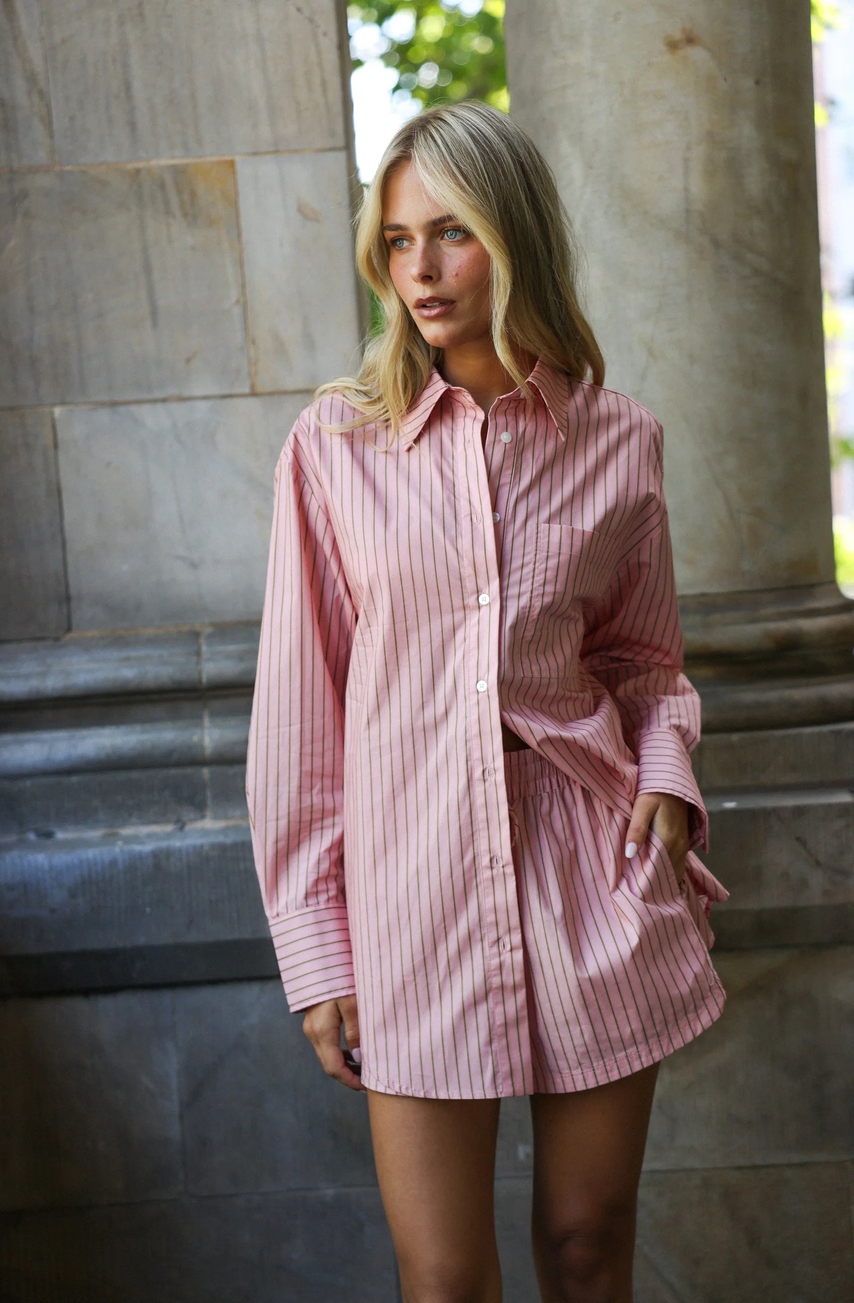 Buddy Shirt | Tea Rose Stripe