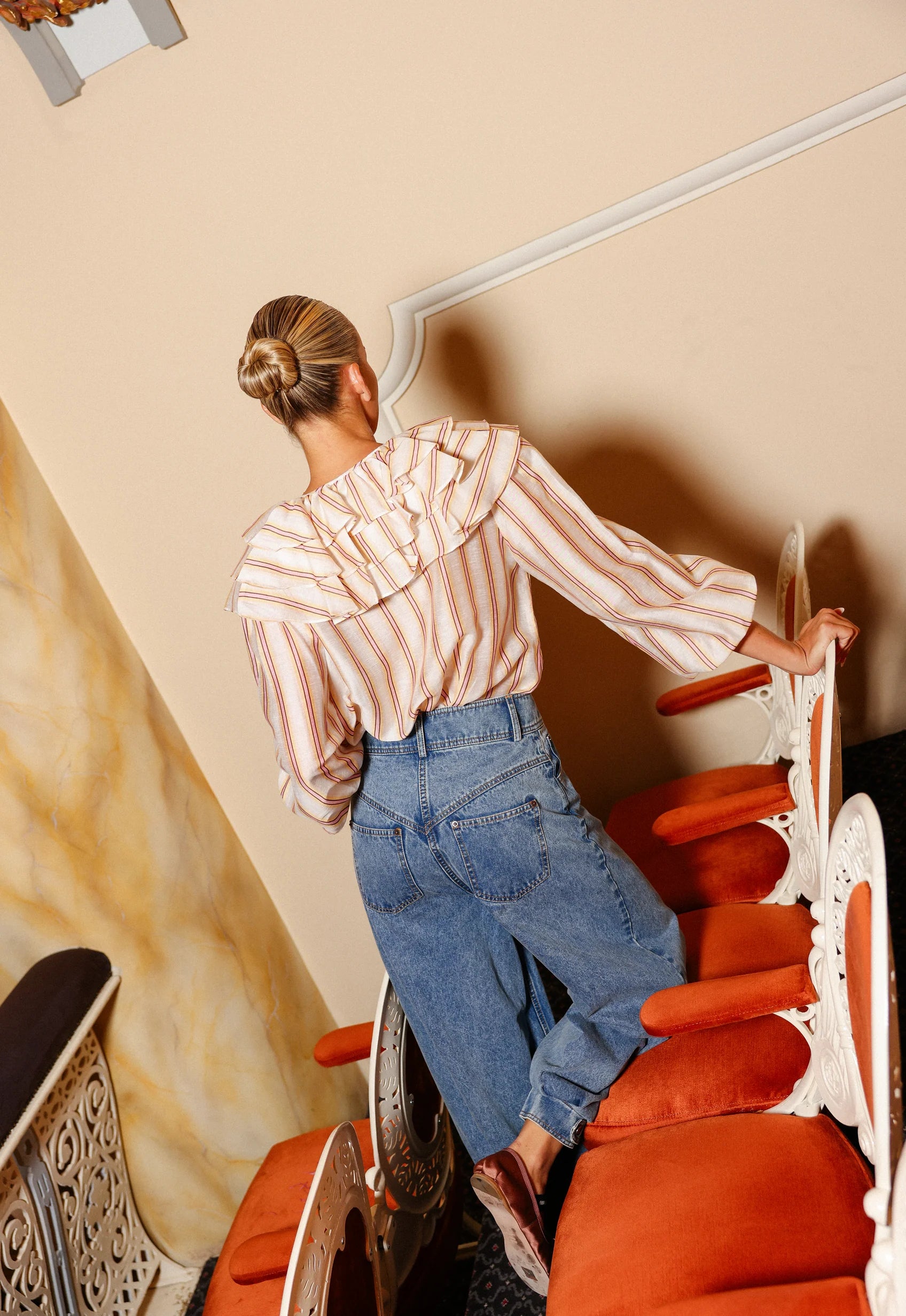 Ellery Blouse Shirt | Jaipur Harvest Stripe