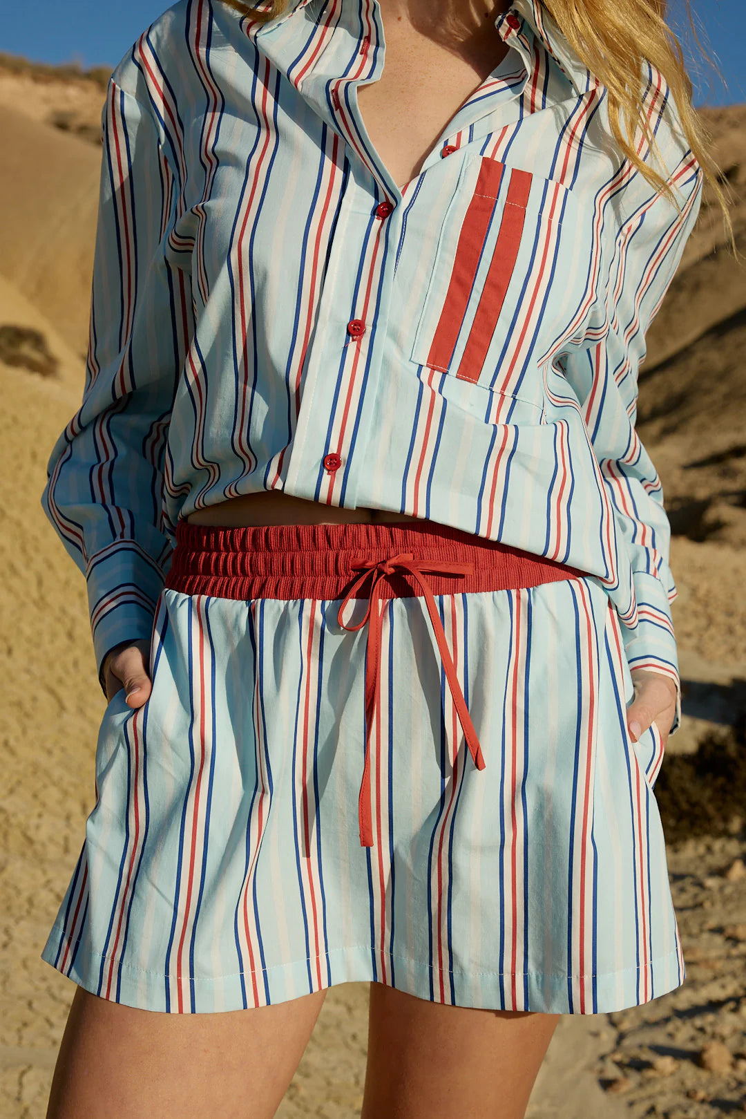 Indi Skirt | Blithe Cherry Stripe