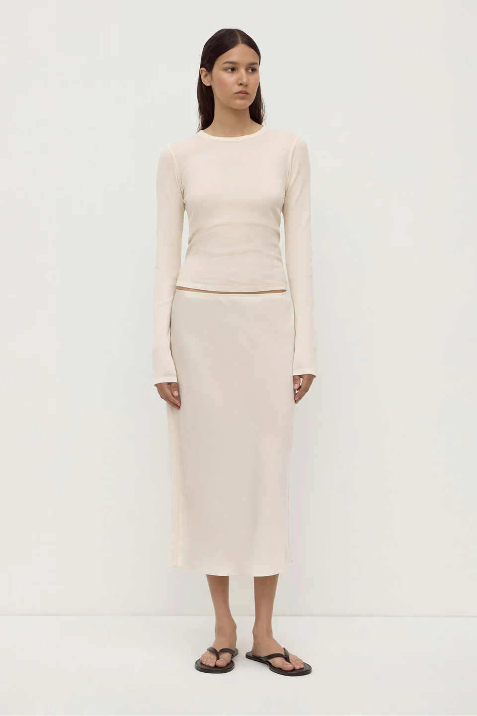 Amaris Silk Skirt | Cream