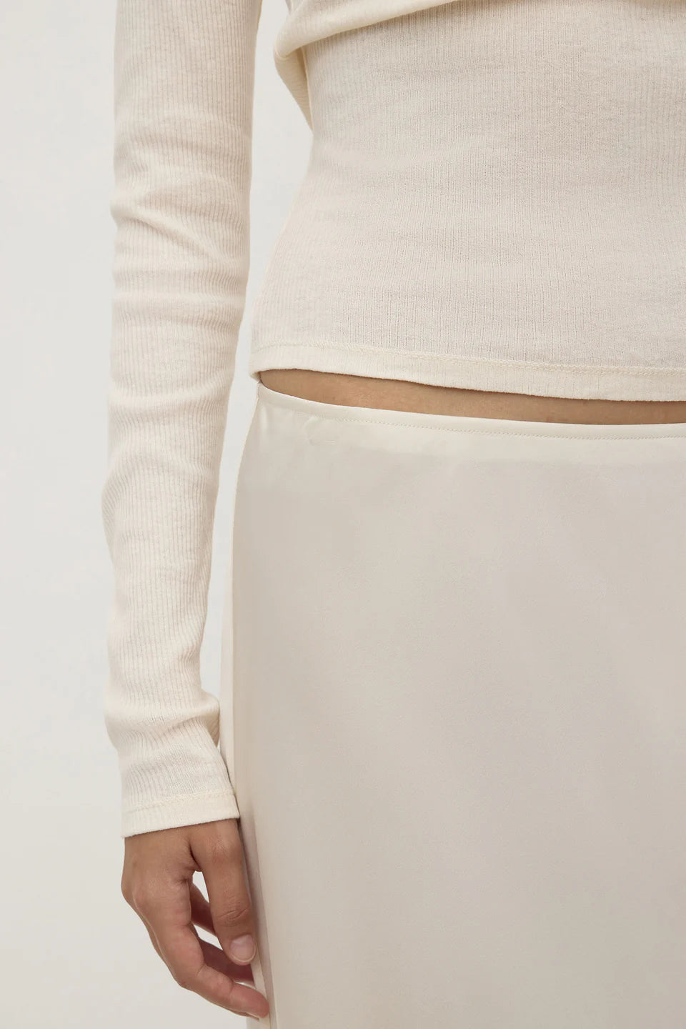 Amaris Silk Skirt | Cream