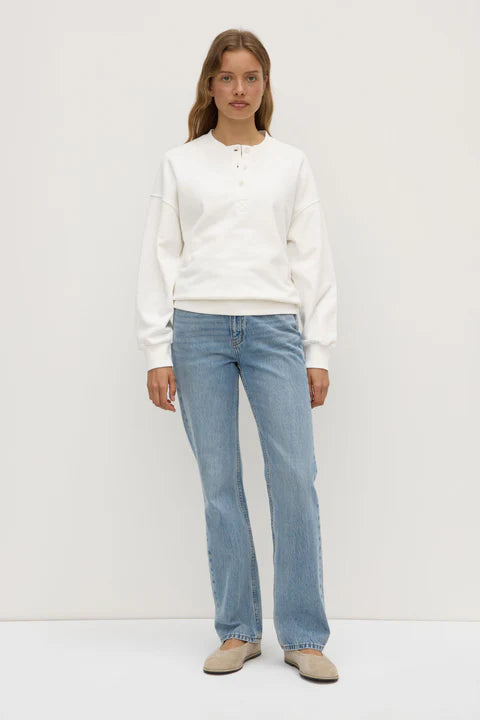 Anya Fleece Crew | Antique White