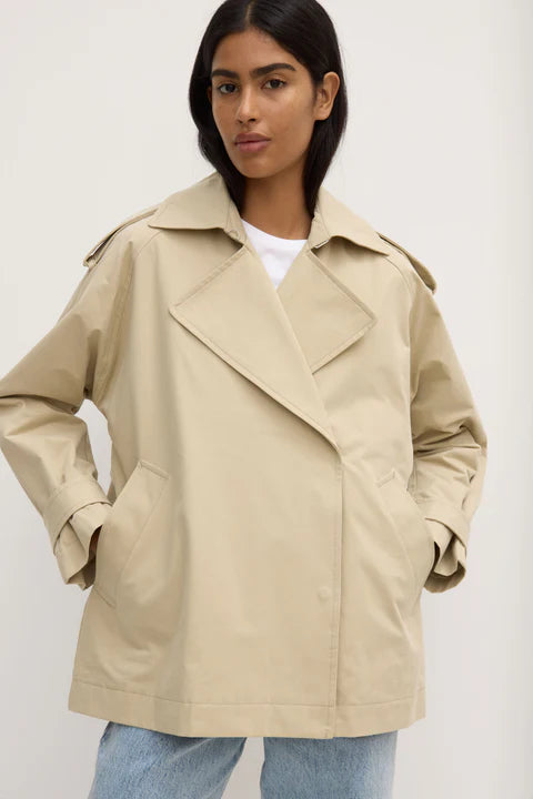 Arden Short Mac Jacket | Natural