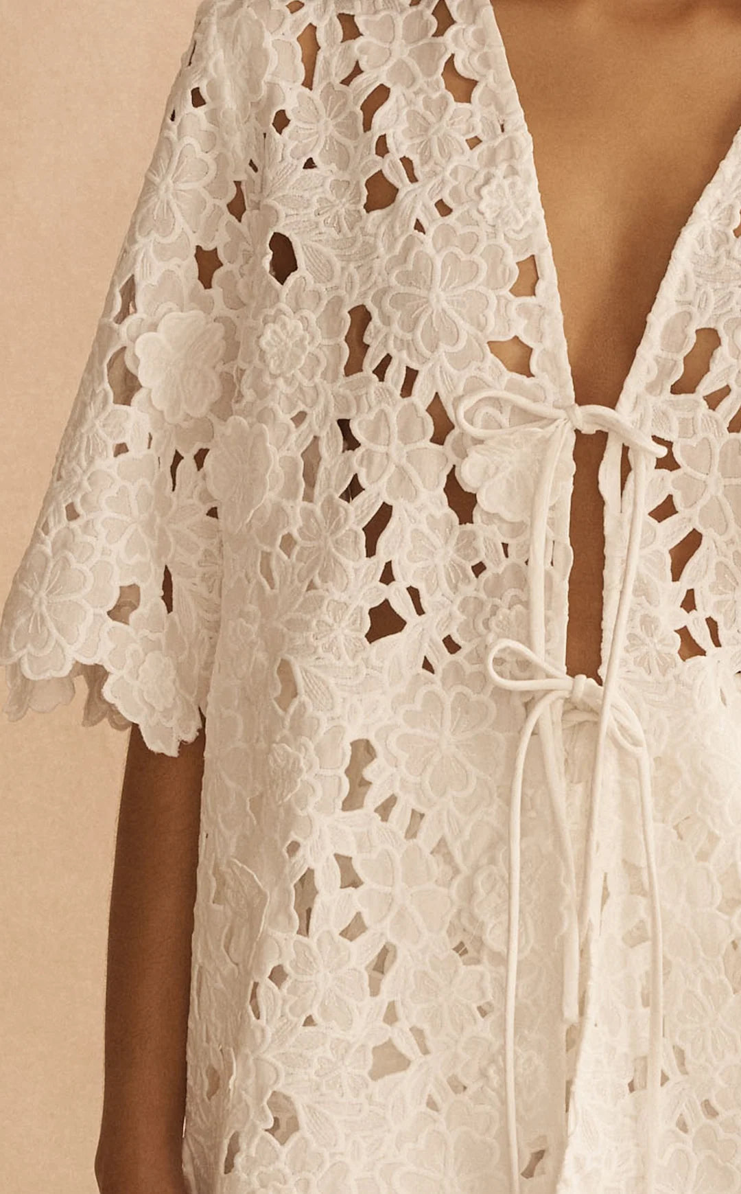Applique Tie Front Top