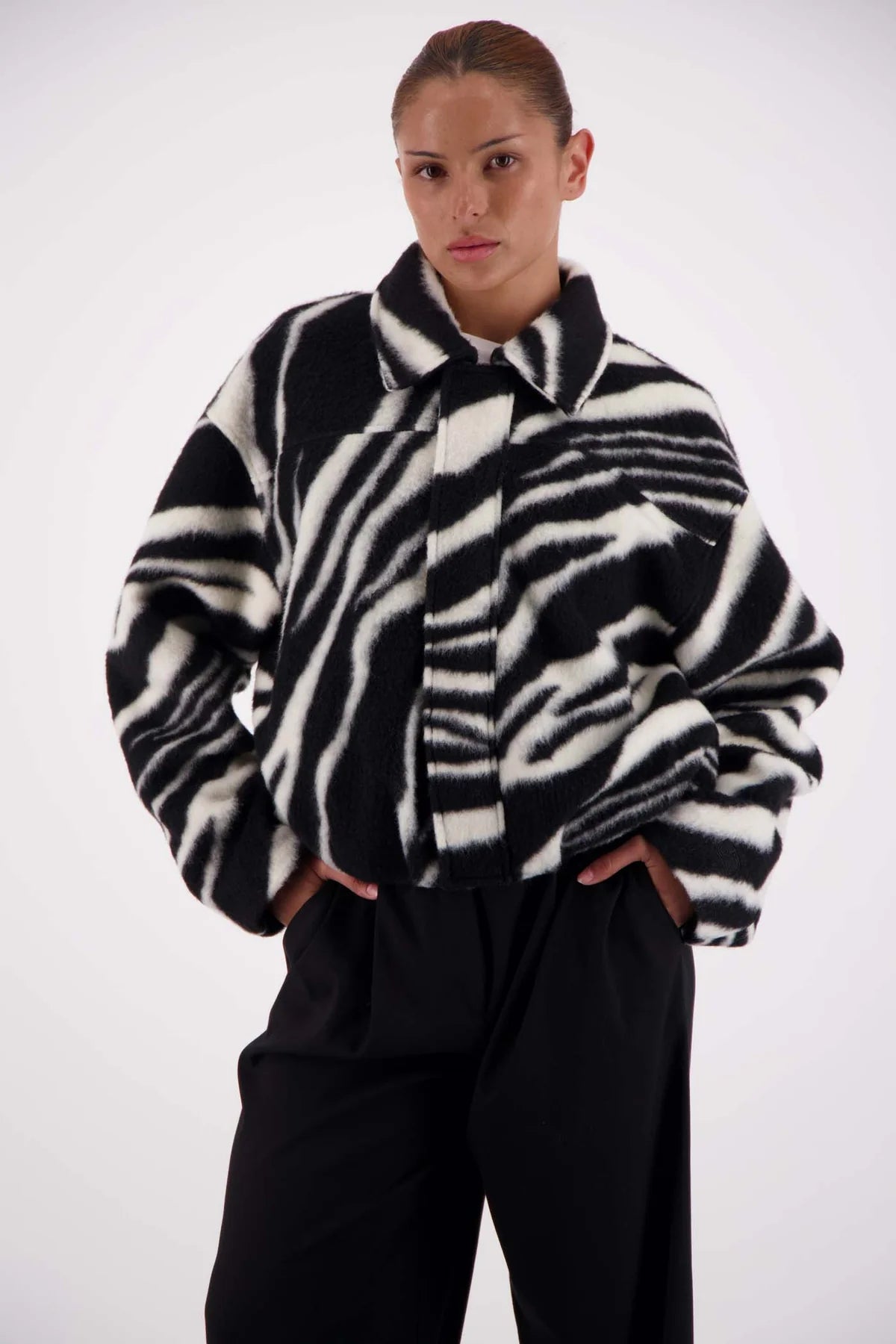 Bailey Bomber Jacket | Zebra