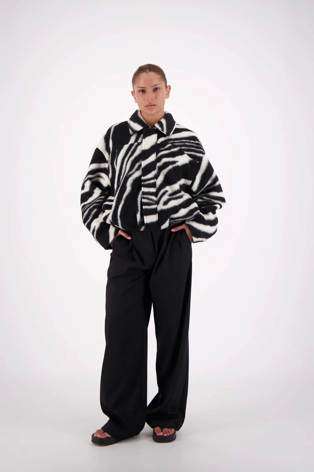 Bailey Bomber Jacket | Zebra