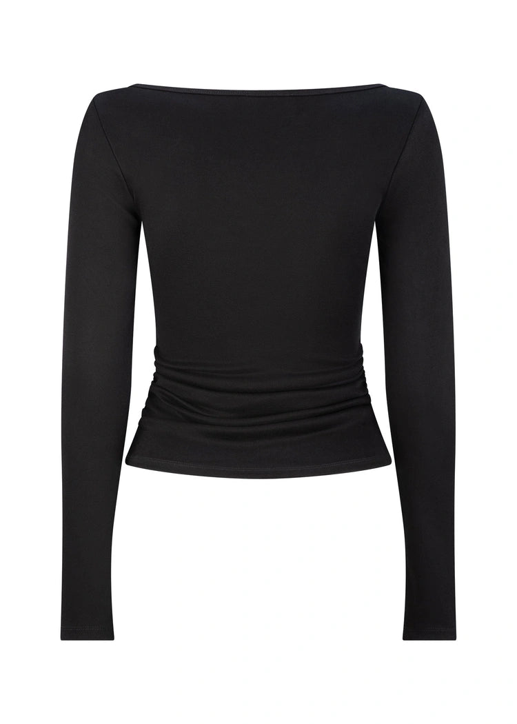 Ciera Long Sleeve Top | Black