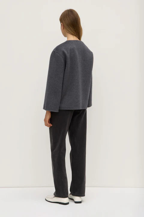 Camille Wool Cashmere Jacket | Charcoal Marle