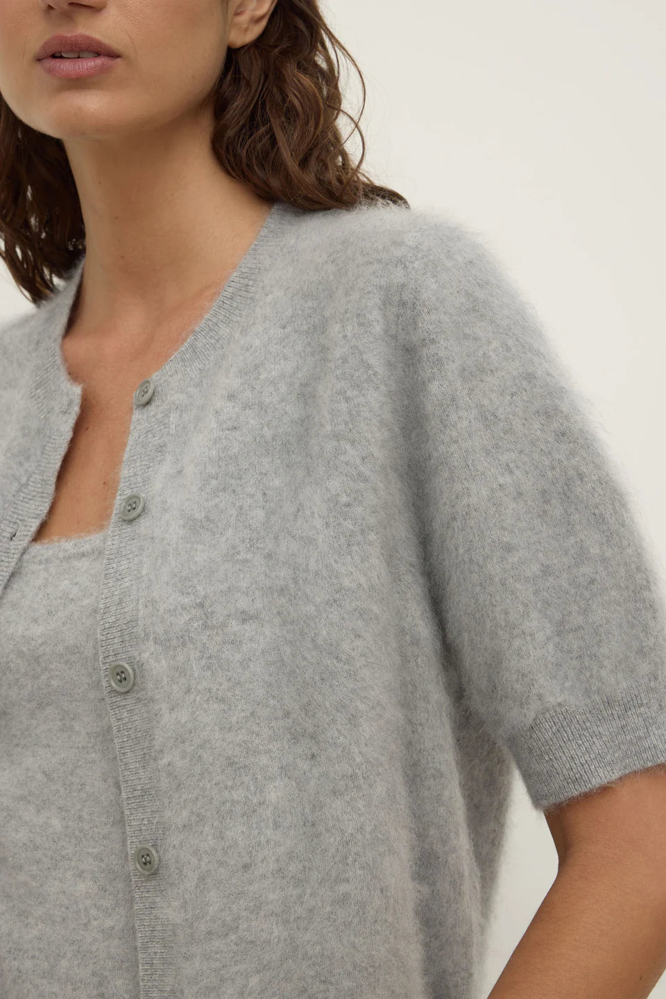 Carina Wool Short Sleeve Cardigan