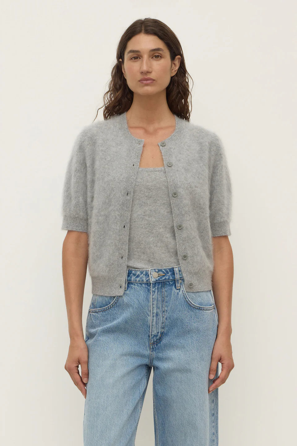 Carina Wool Short Sleeve Cardigan
