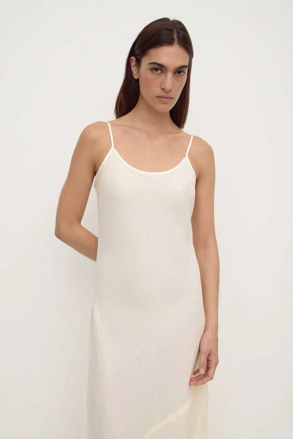 Collette Linen Slip Dress | Vanilla