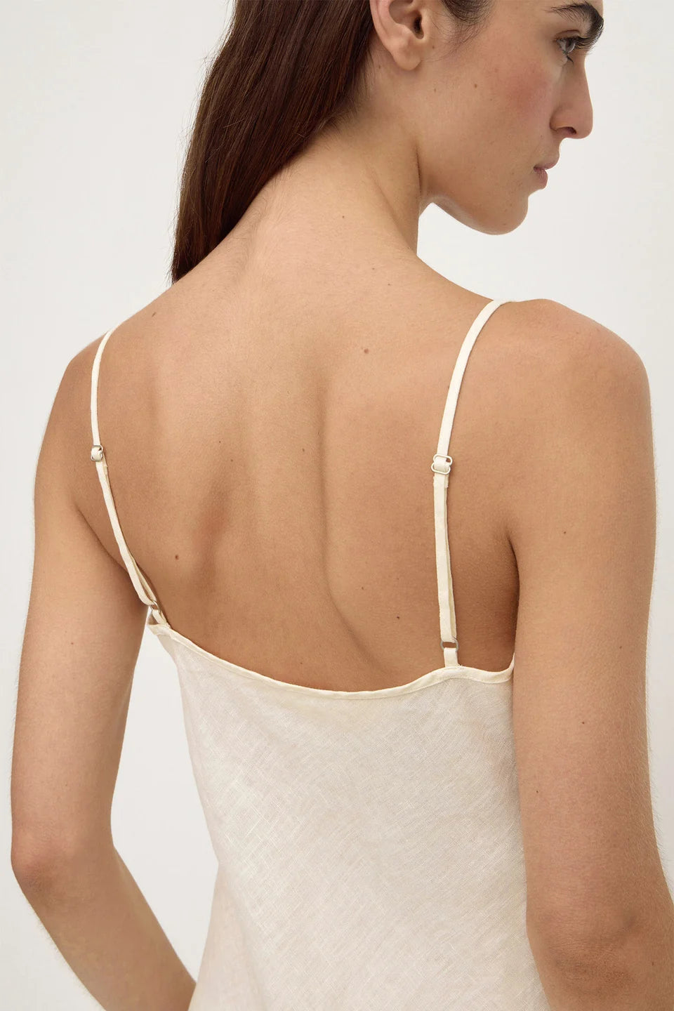 Collette Linen Slip Dress | Vanilla
