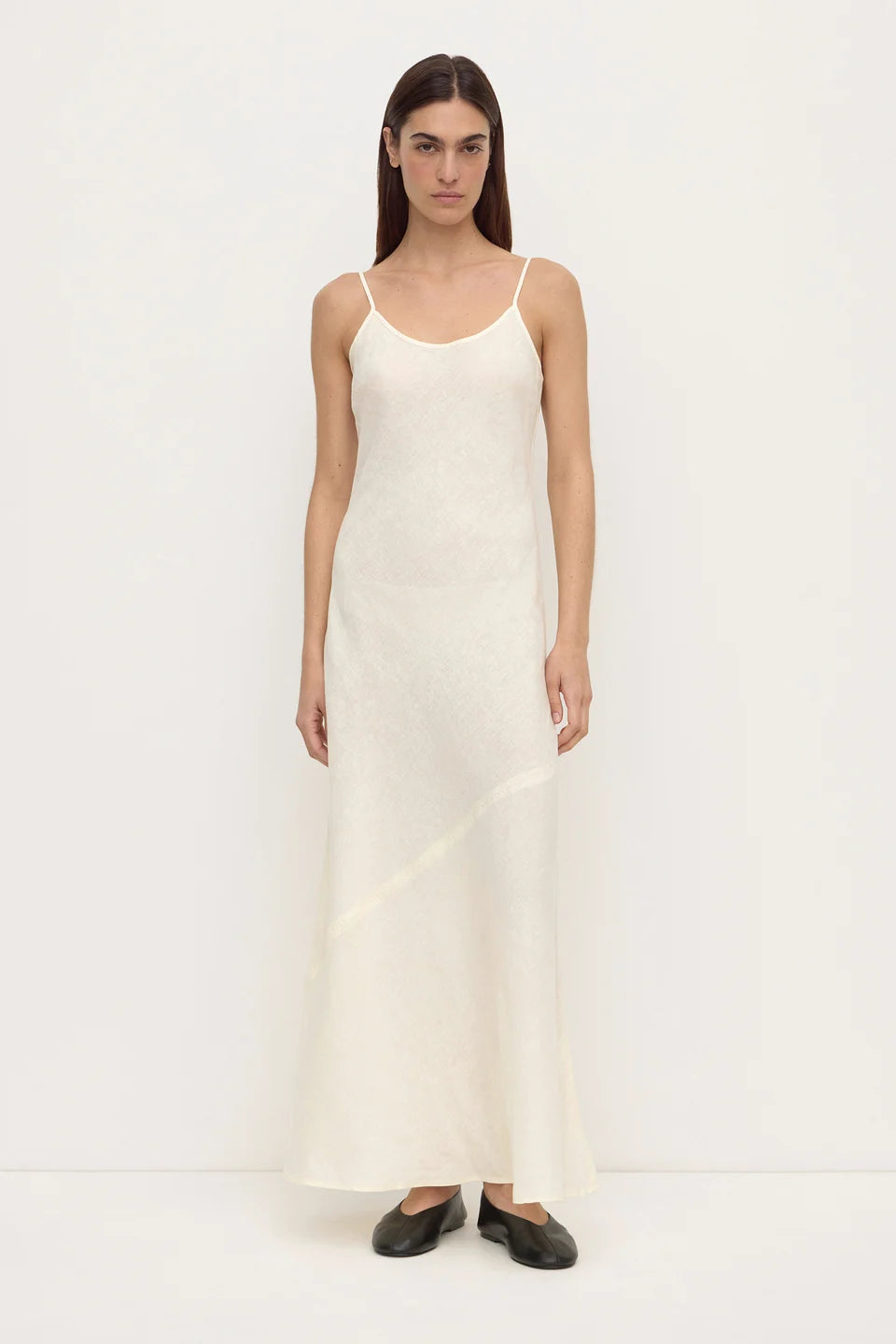 Collette Linen Slip Dress | Vanilla