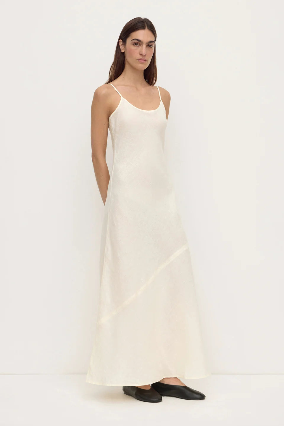 Collette Linen Slip Dress | Vanilla