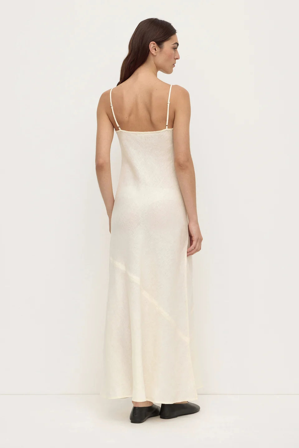 Collette Linen Slip Dress | Vanilla