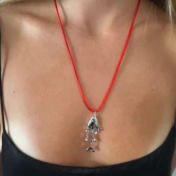 Coral Trout Cord Necklace | Silver