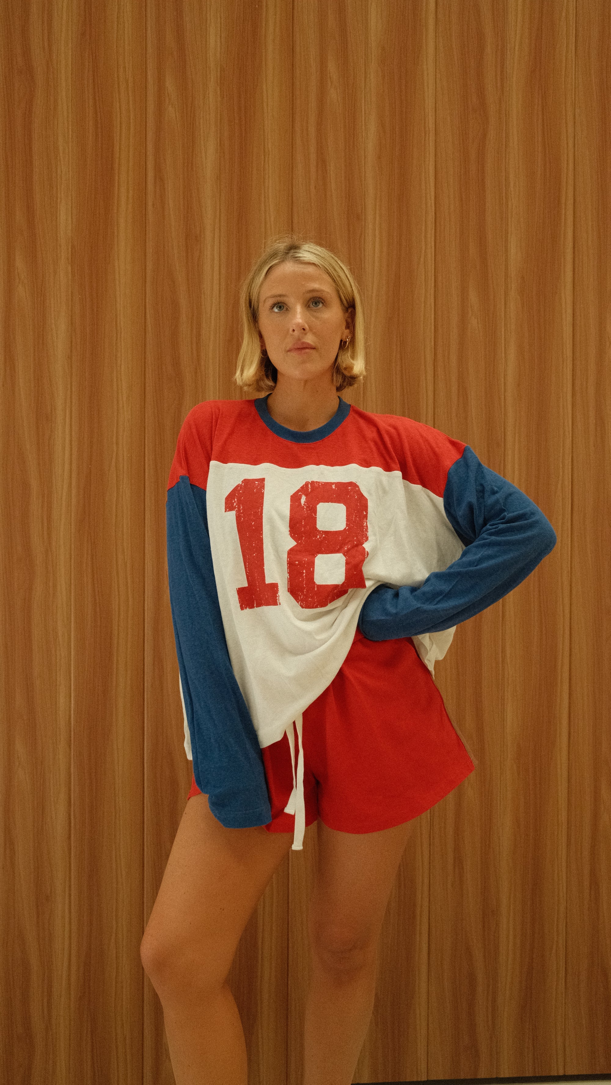 Established Long Sleeve Tee | Red Blue