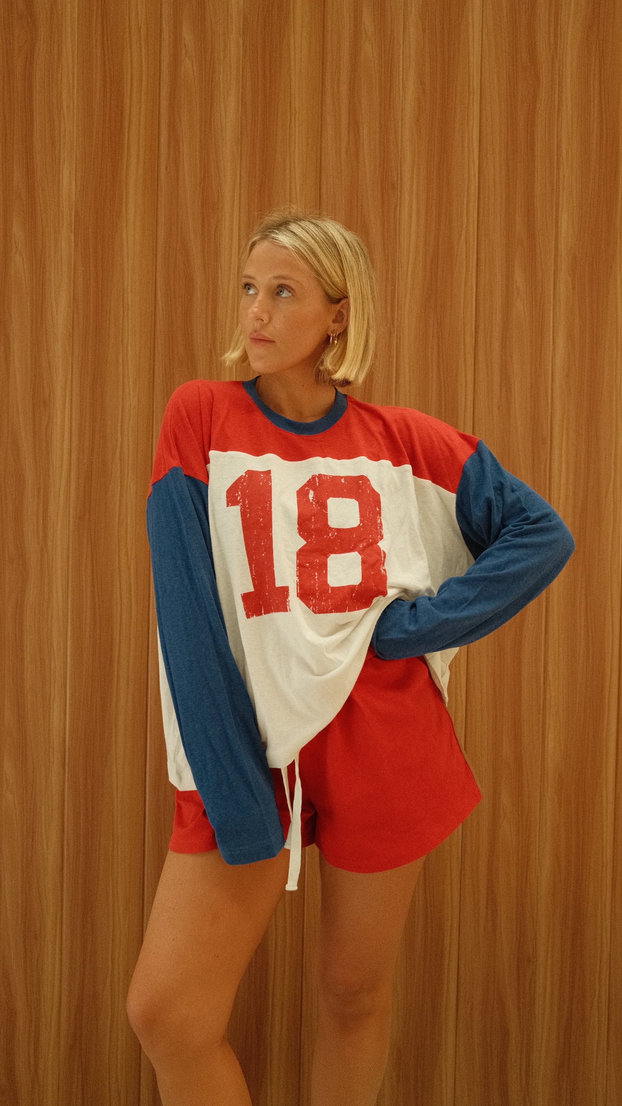 Established Long Sleeve Tee | Red Blue