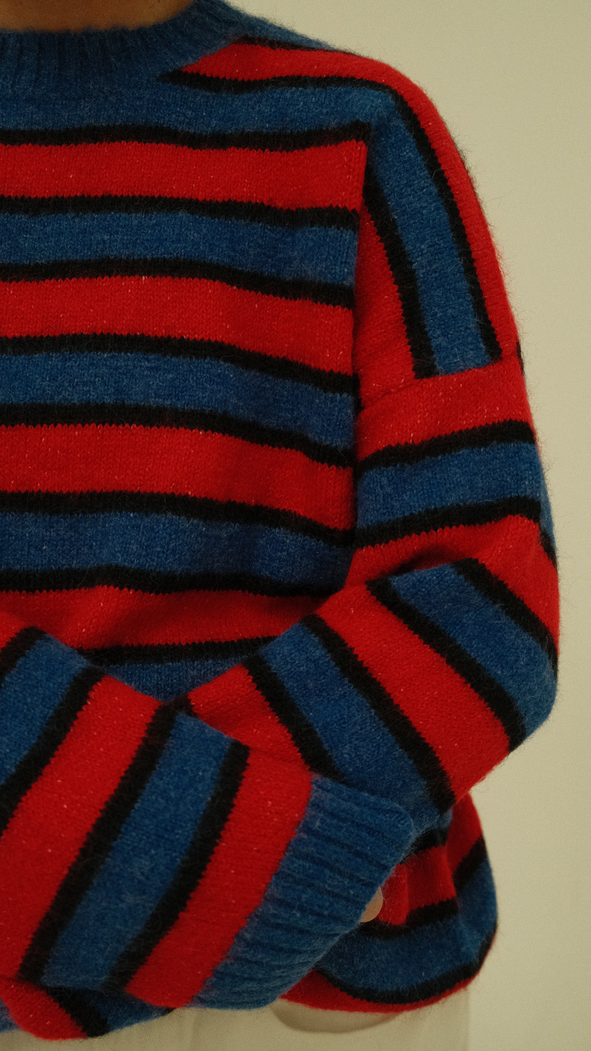 Isabel Knit | Red Blue Stripe