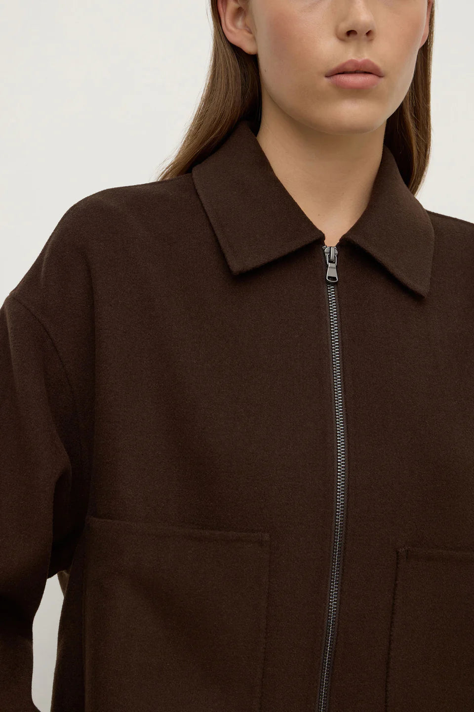 Dallas Wool Jacket | Dark Choc
