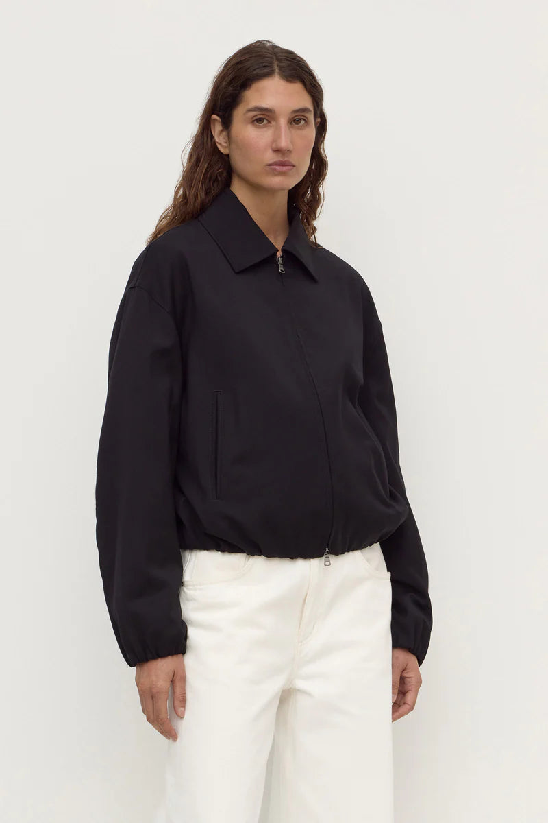 Danielle Wool Bomber Jacket | Black