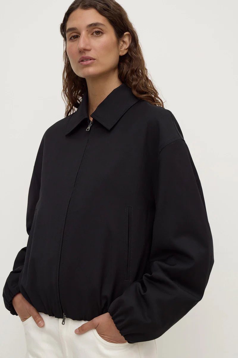 Danielle Wool Bomber Jacket | Black