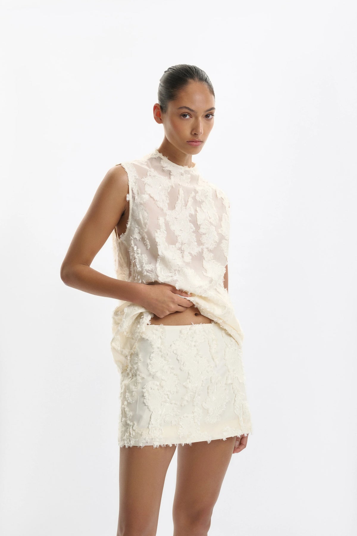 Heather Mini Skirt | Vanilla