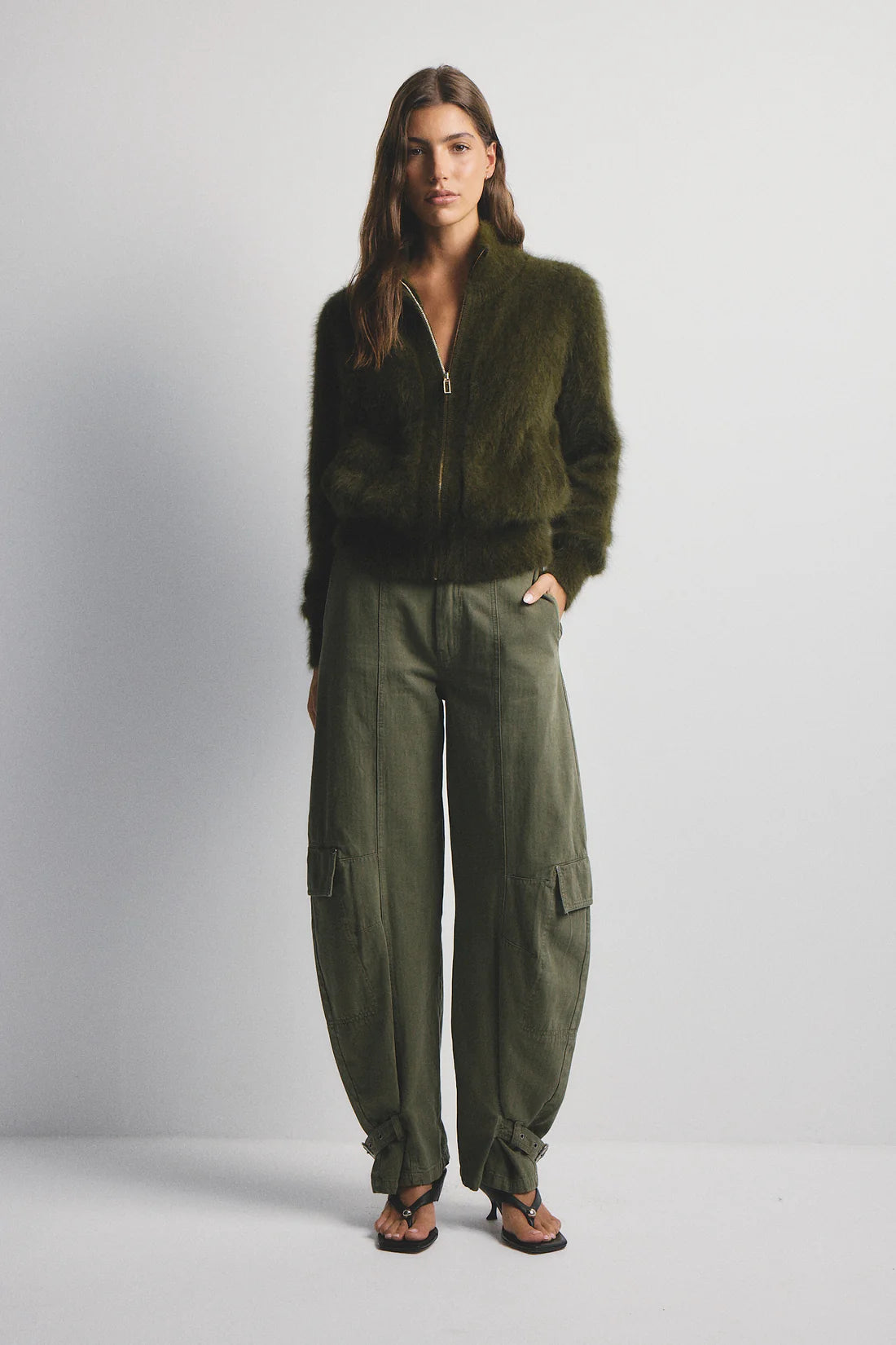 Felix Zip Cardigan | Moss