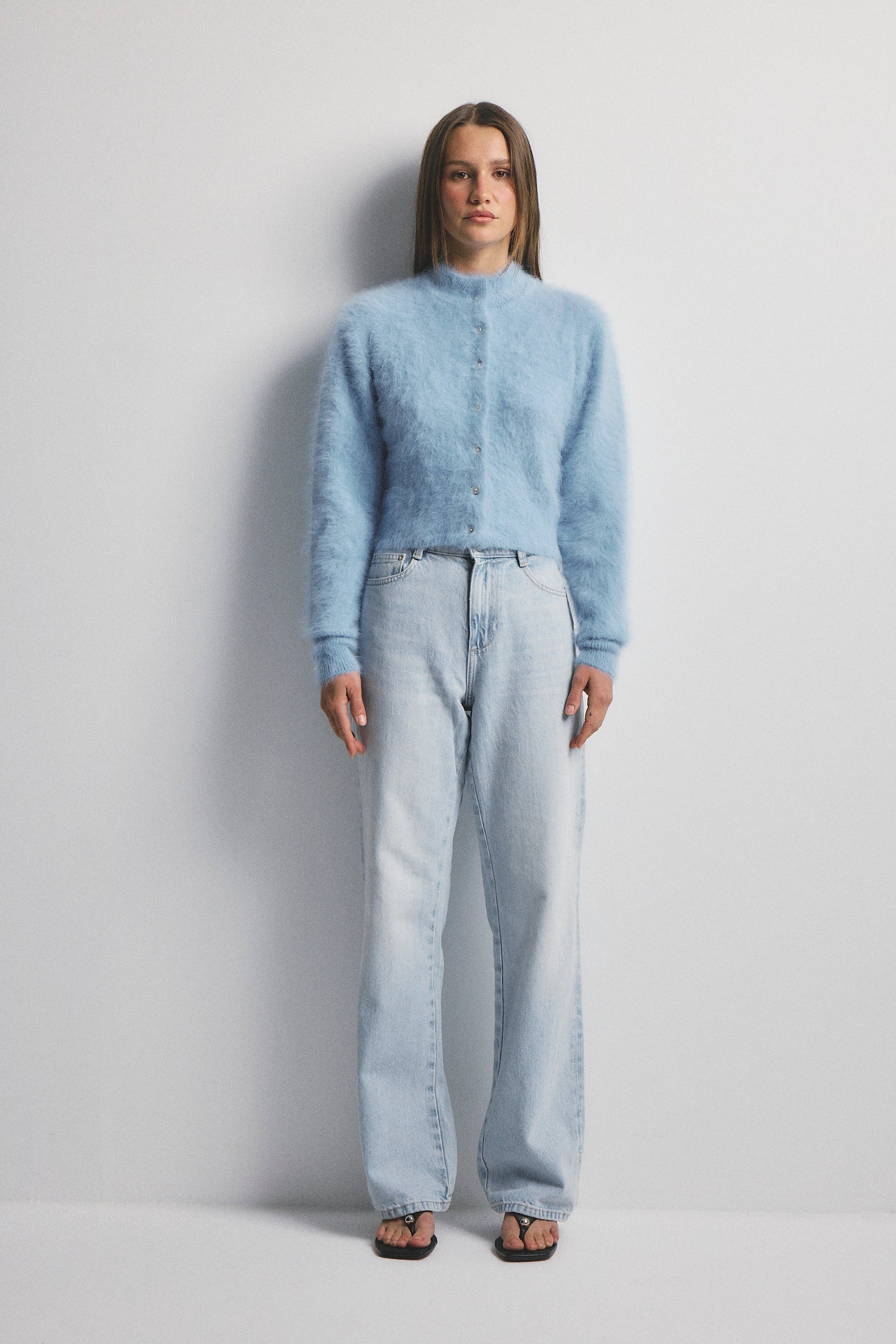 Bella Cashmere Cardigan | Sky