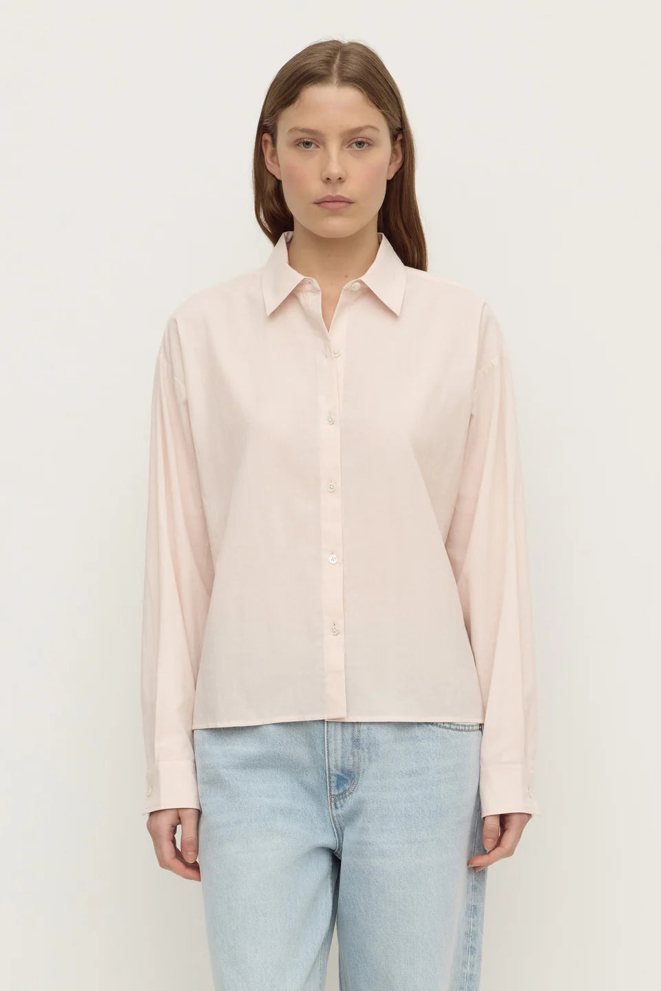 Frankie Cotton Shirt | Soft Rose