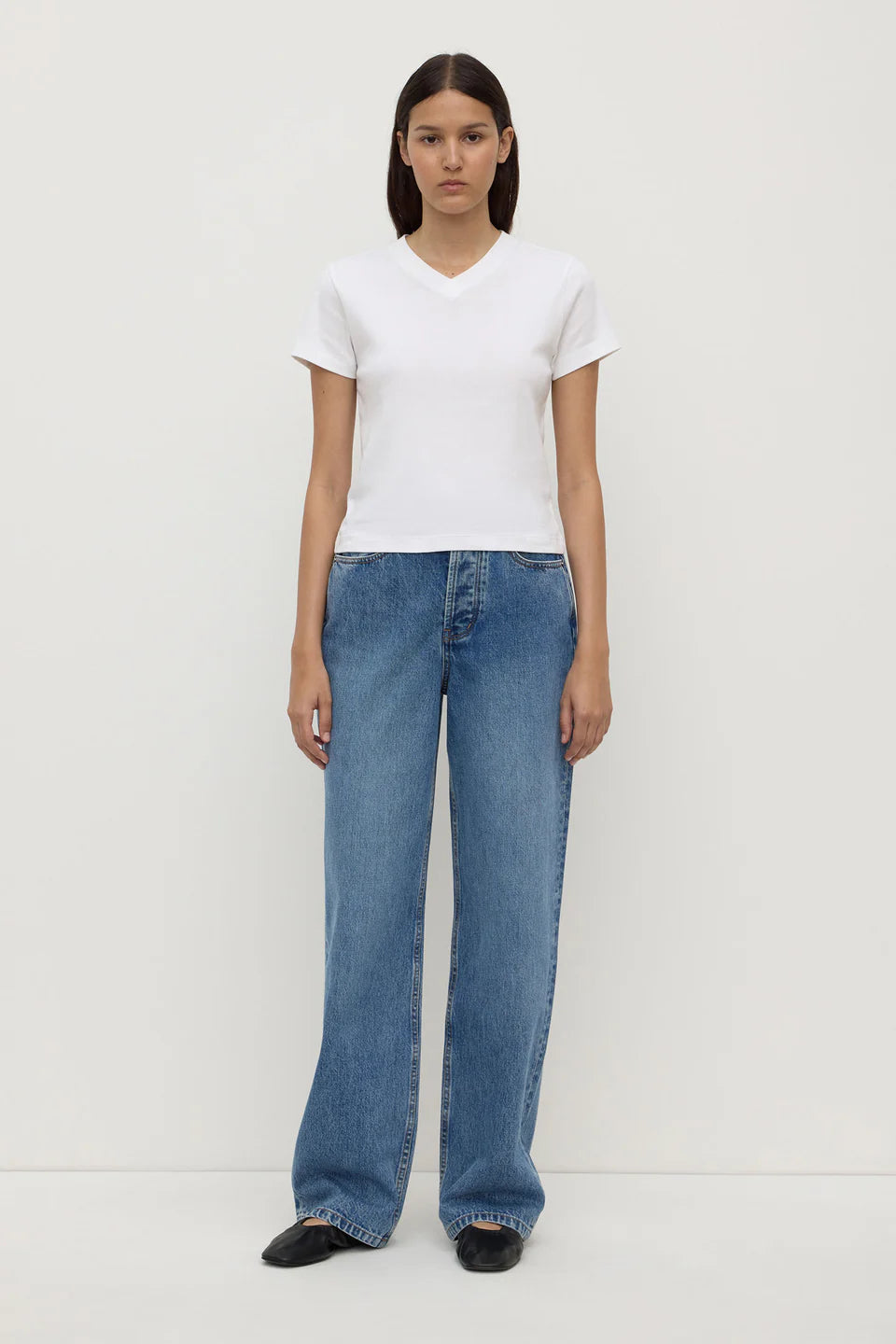 High Rise Straight Jean | Classic Blue