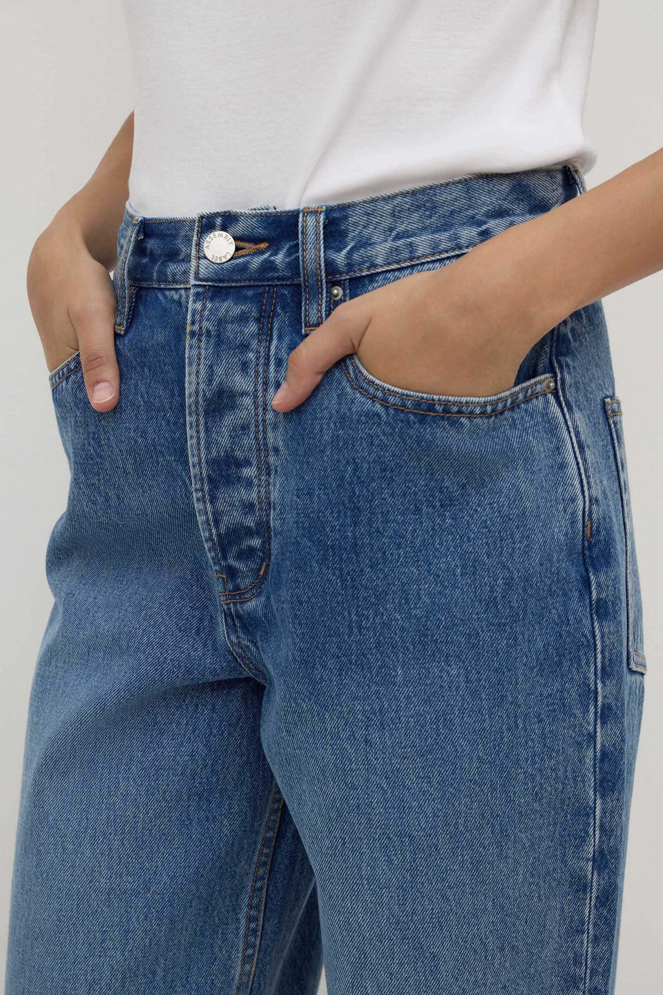 High Rise Straight Jean | Classic Blue