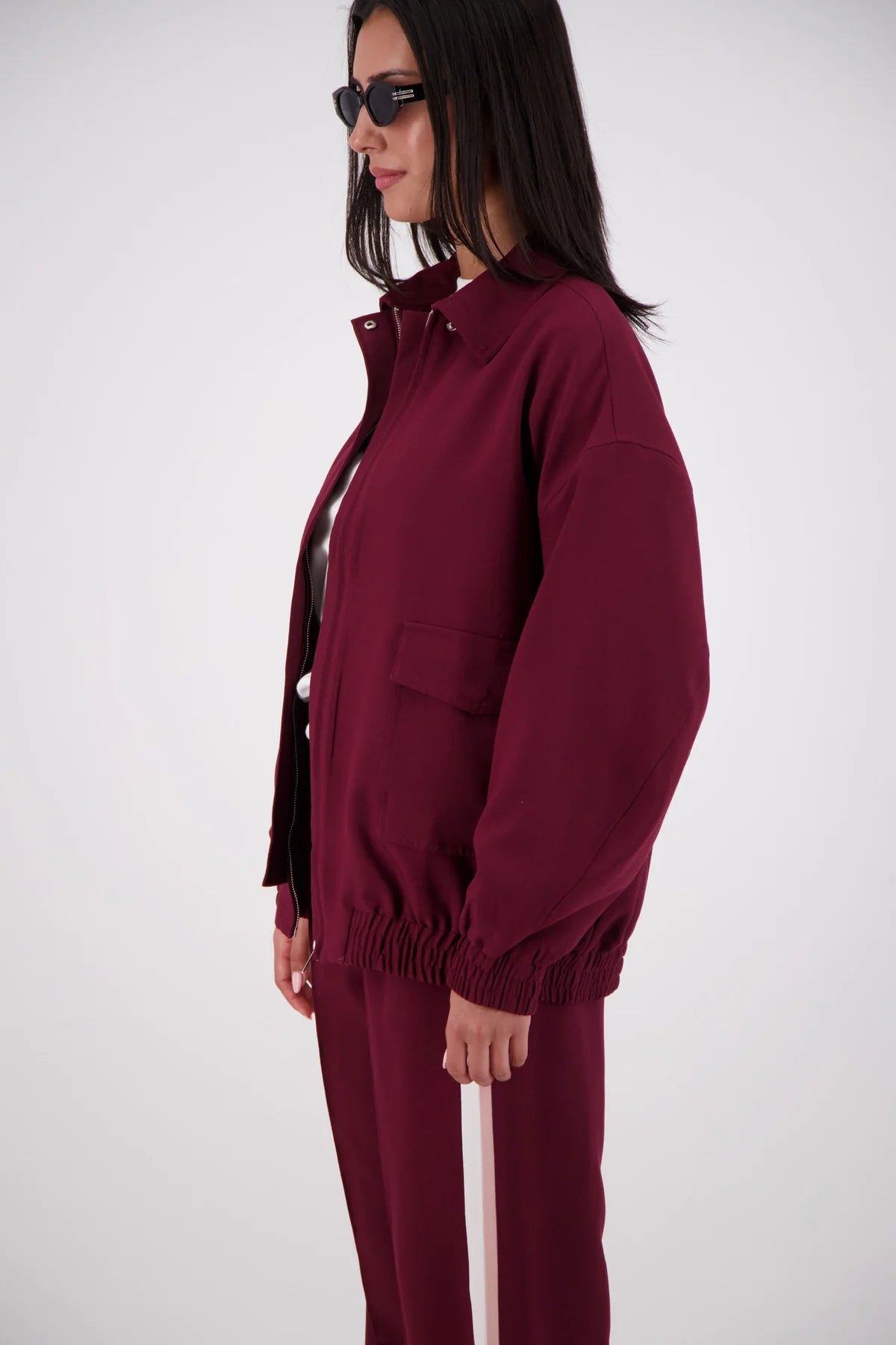 Ischia Bomber Jacket | Plum