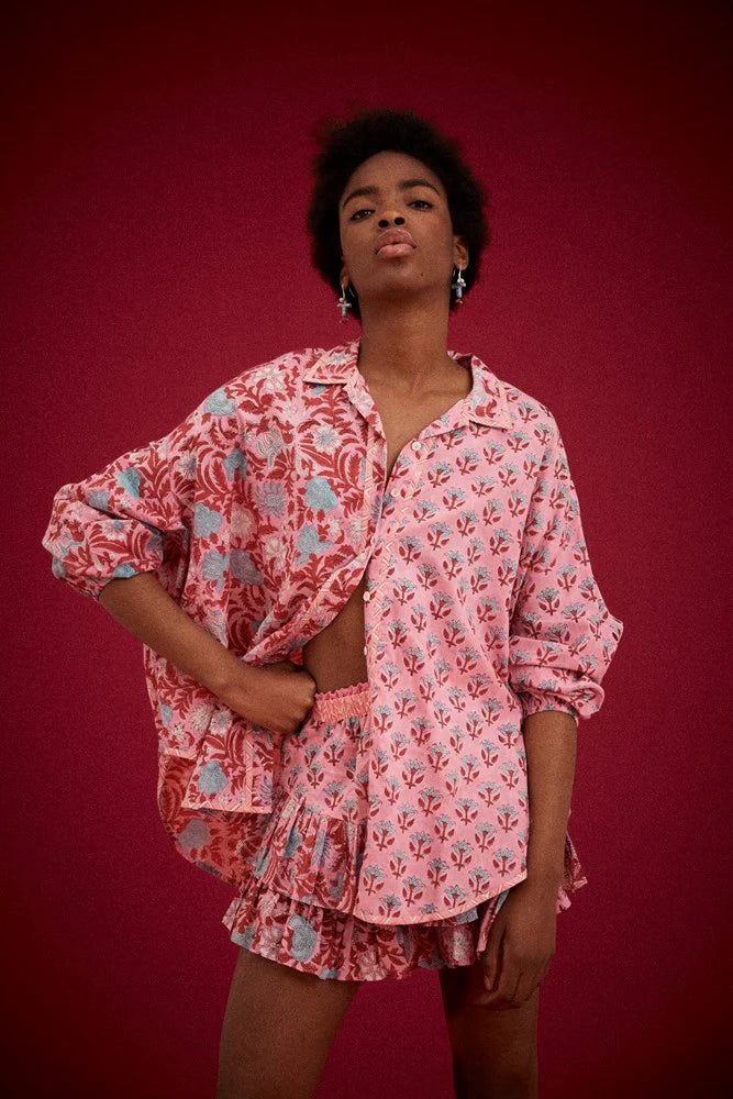 Kamala Block Print Fae Frill Skirt