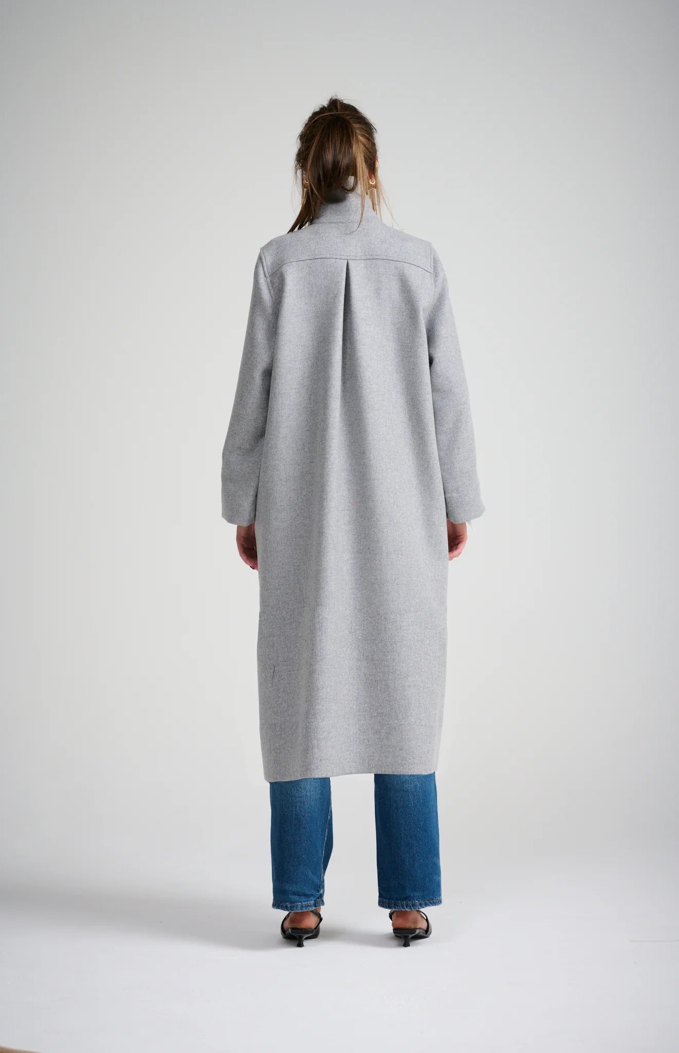 L'Atelier Wool Coat | Light Grey Marl