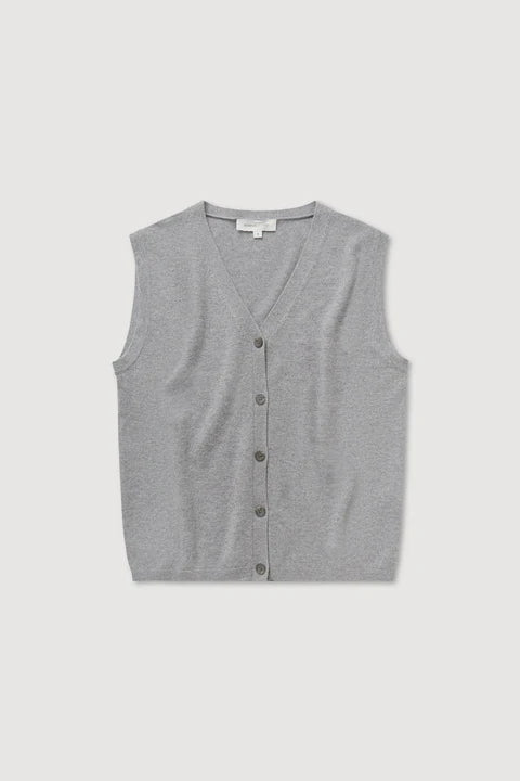 Lara Cashmere Knit Tank | Grey Marle