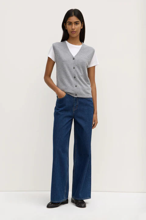Lara Cashmere Knit Tank | Grey Marle