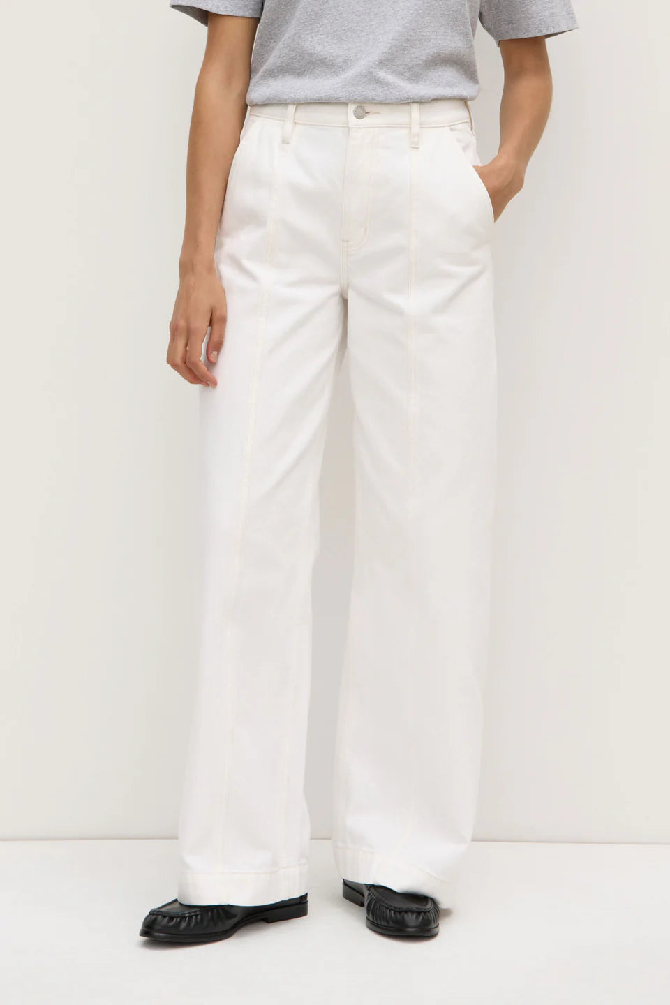 Lexi Wide Leg Jean | Vintage White
