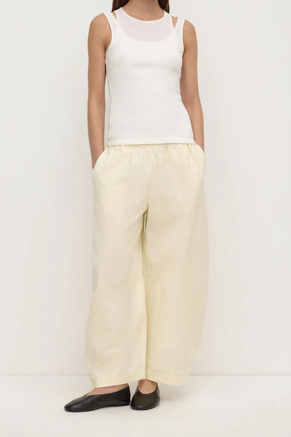 Lola Barrel Pant | Vanilla