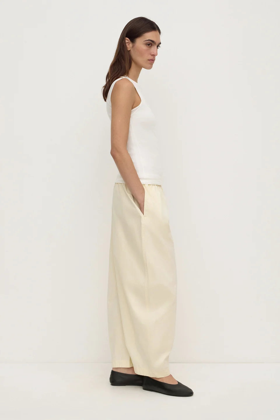 Lola Barrel Pant | Vanilla