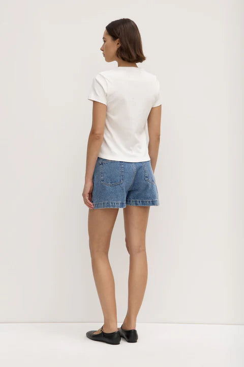 Lyla Cap Sleeve Tee | Antique White