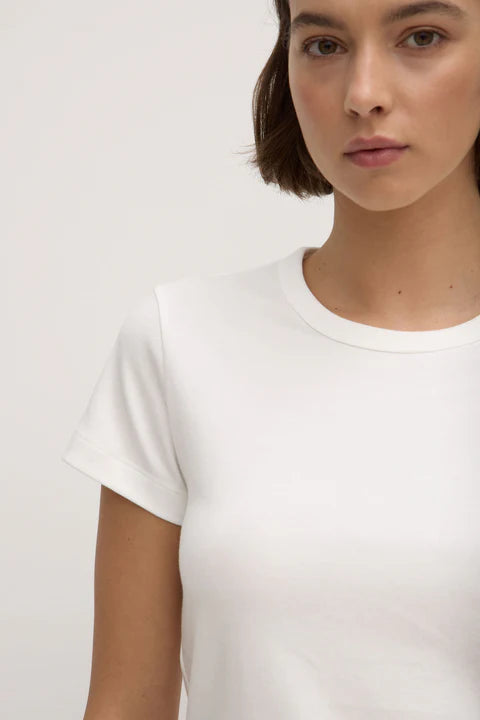 Lyla Cap Sleeve Tee | Antique White