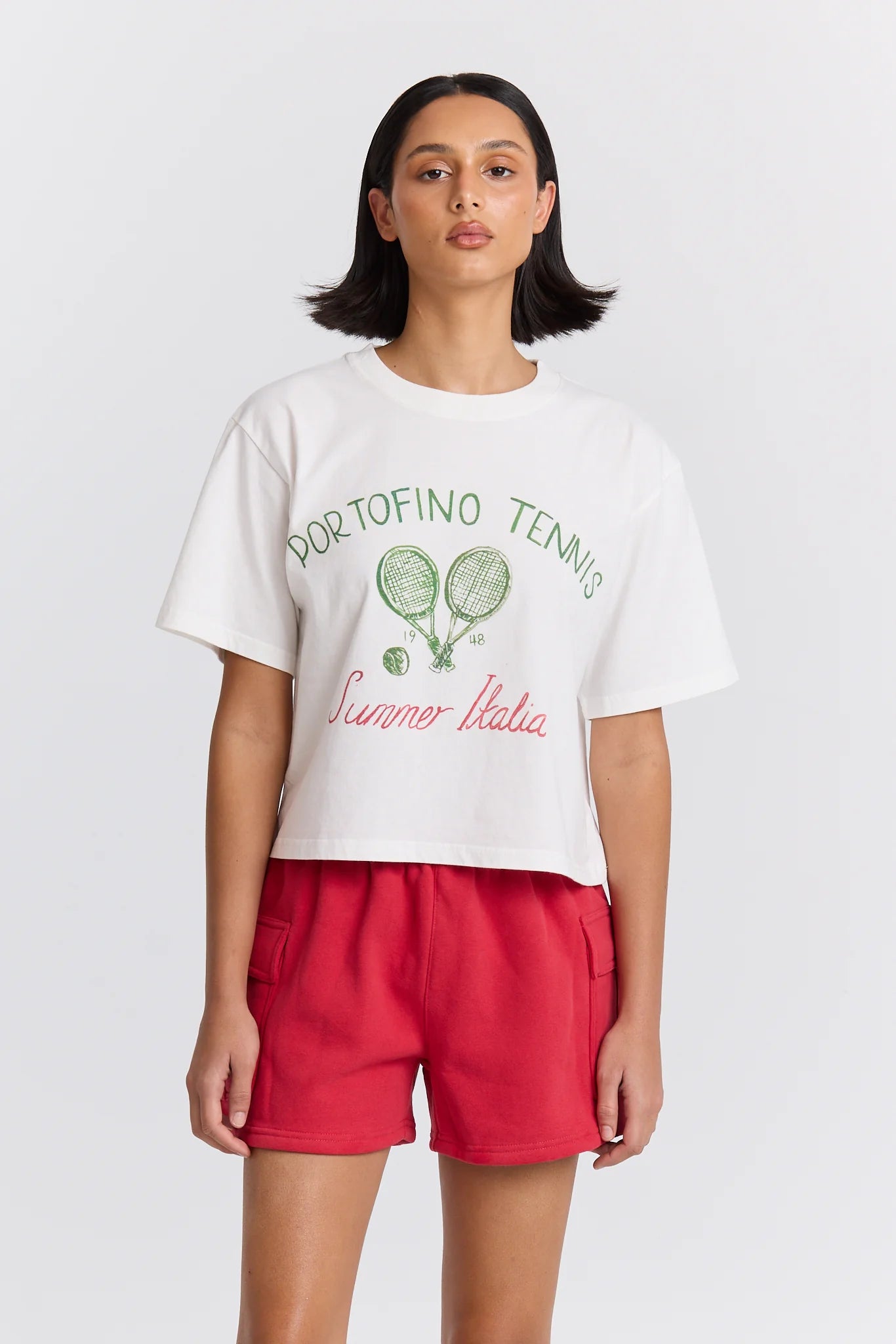 Portofino Tennis Boxy Crop Tee