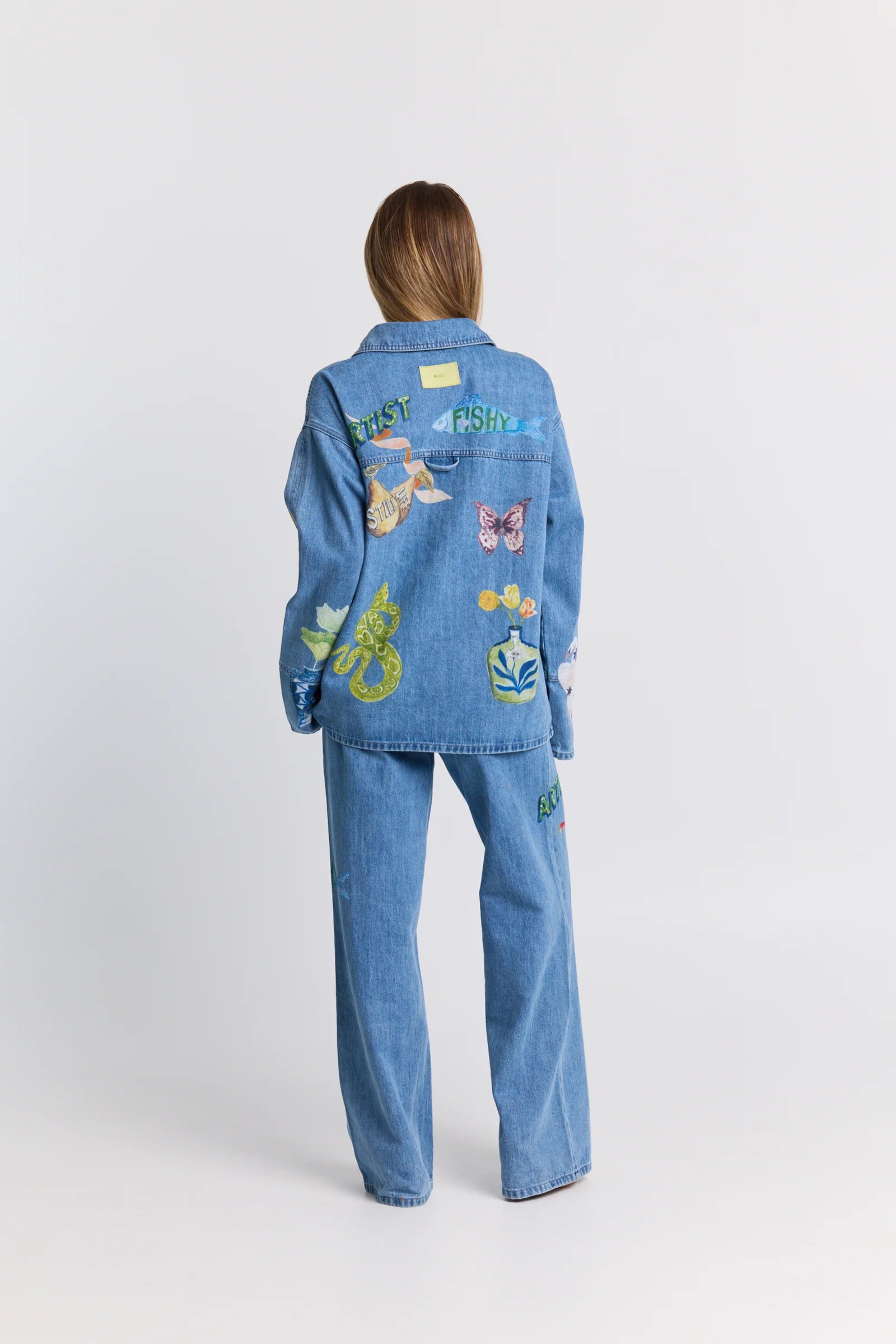 Tattoo Denim Shacket