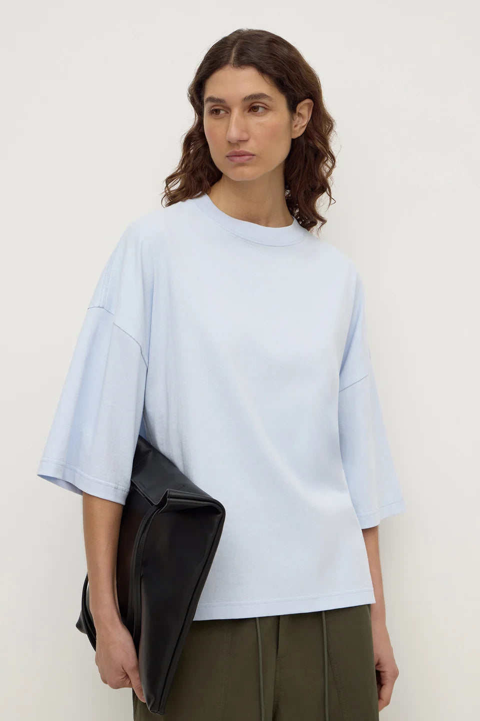 Cotton Oversized Tee | Baby Blue