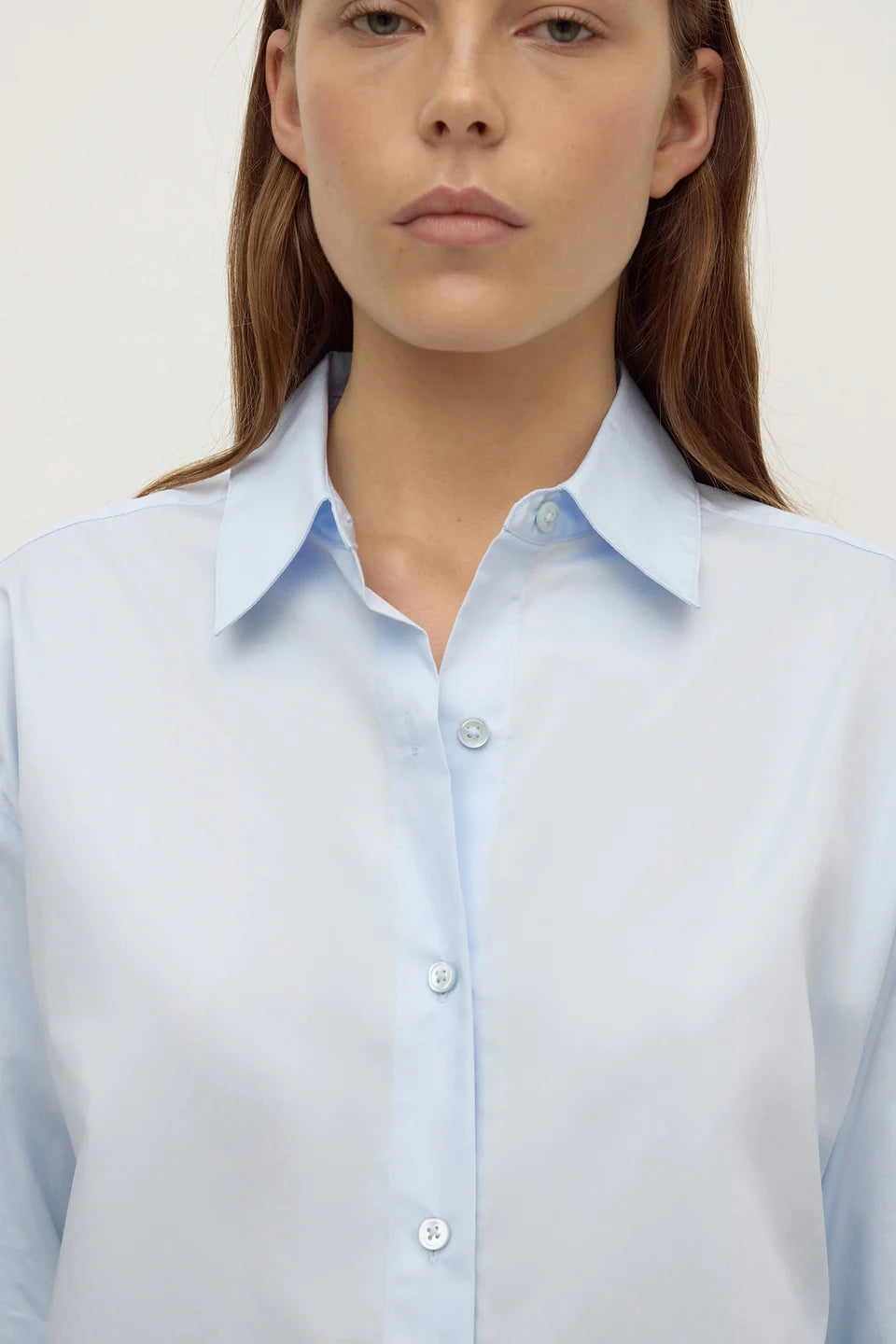 Micha Poplin Shirt | Powder Blue