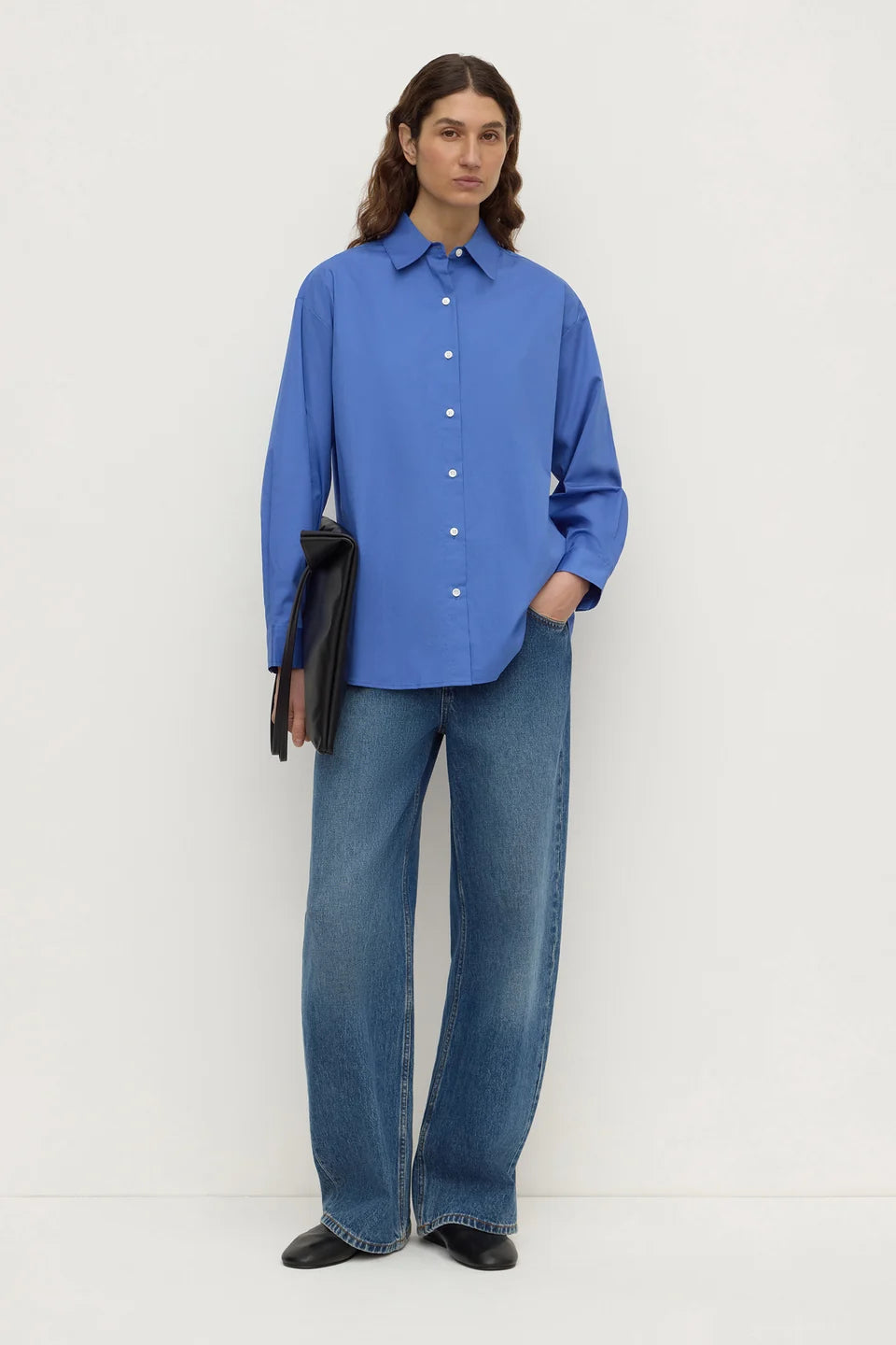 Micha Poplin Shirt | New Blue