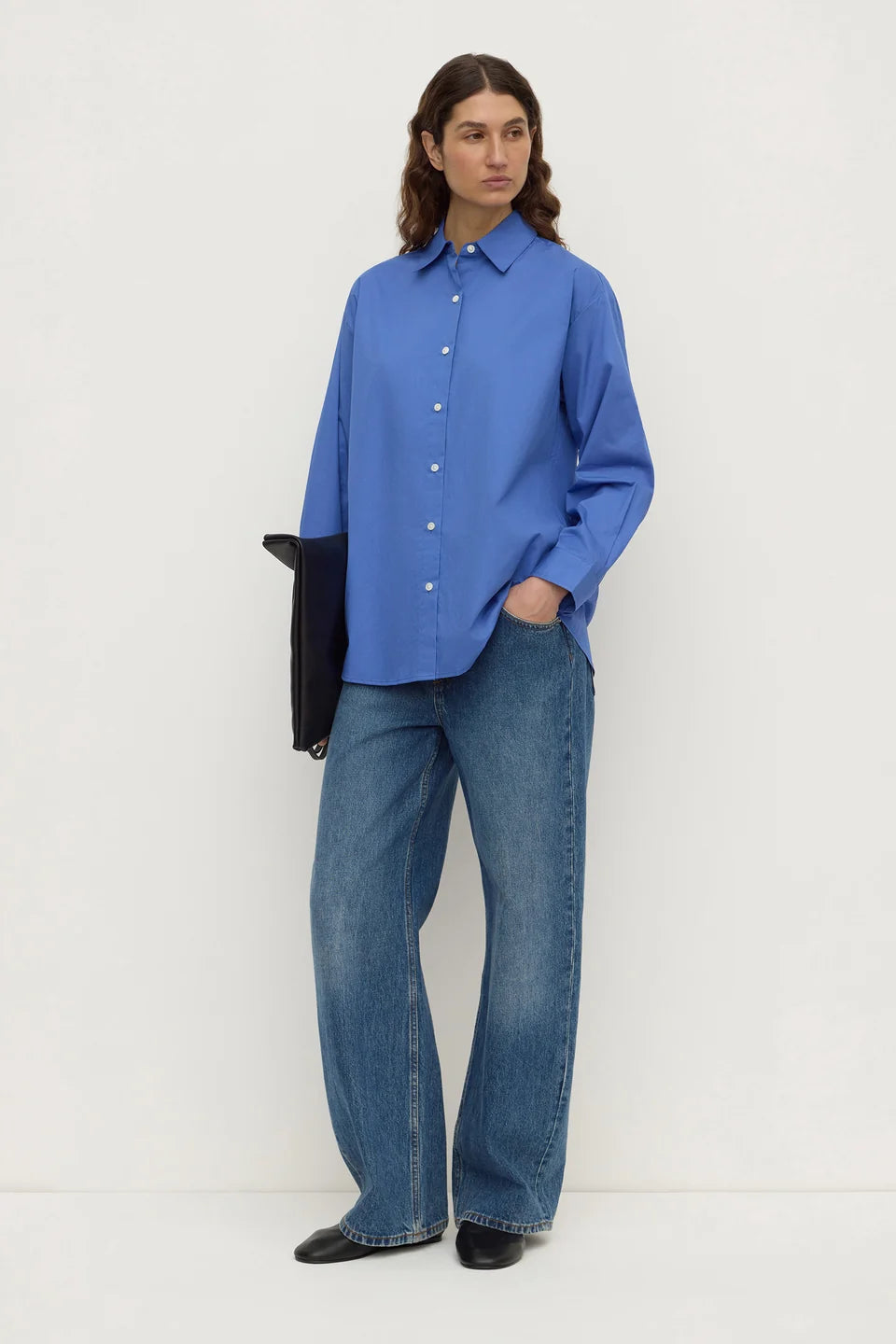 Micha Poplin Shirt | New Blue