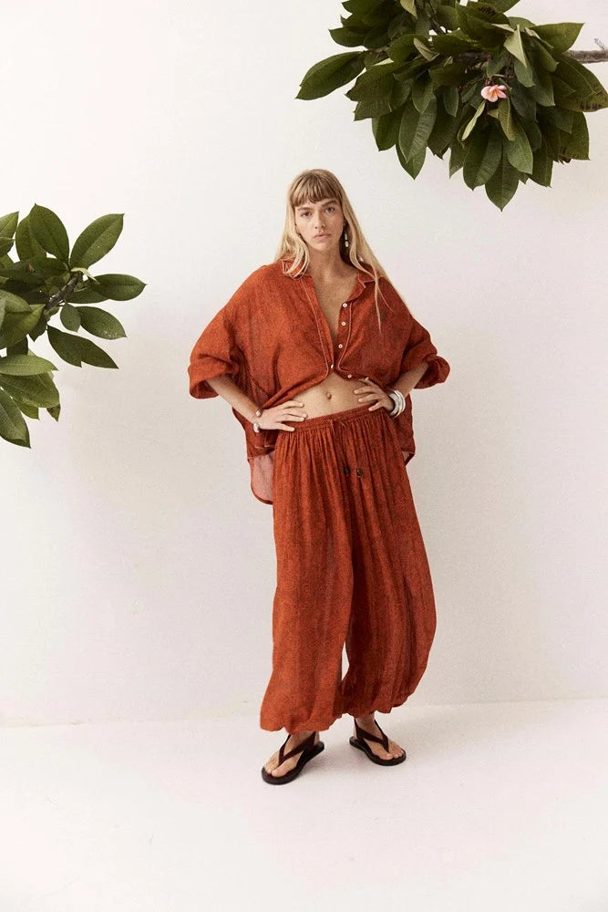 Pisto Chalm Shirt | Rust