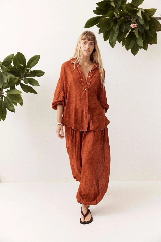 Pisto Chalm Shirt | Rust